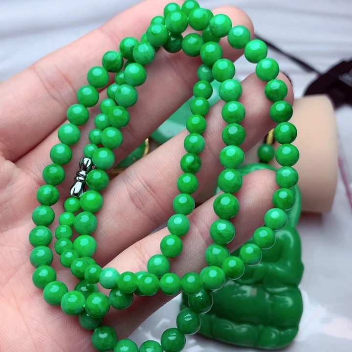 翡翠未镶嵌毛衣链