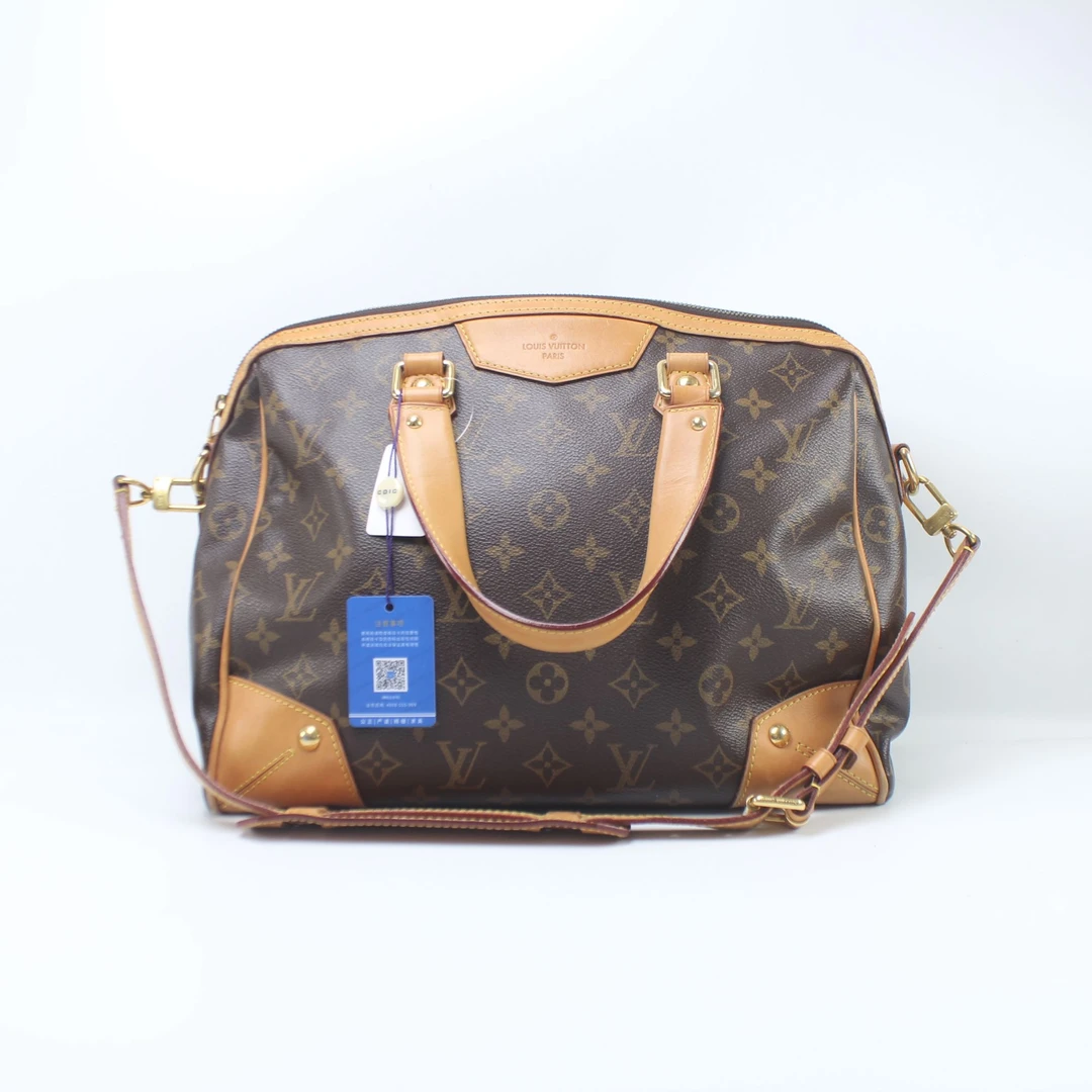 95新 LouisVuitton/路易威登 MB2183老花小号机场包单肩斜挎包