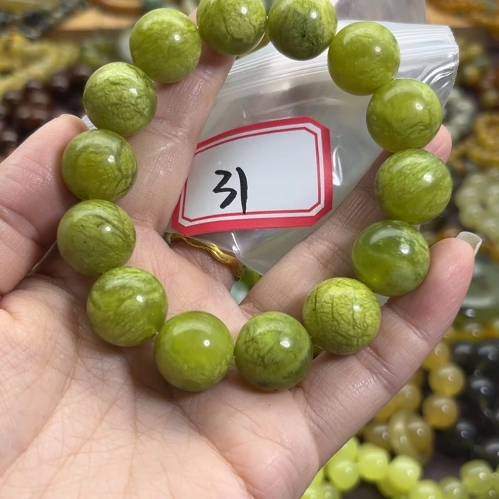 未镶嵌蛇纹石玉手链