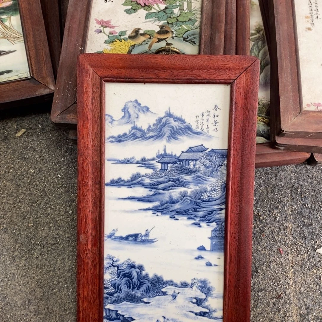瓷37*28*1景德镇瓷板画柴窑烧制