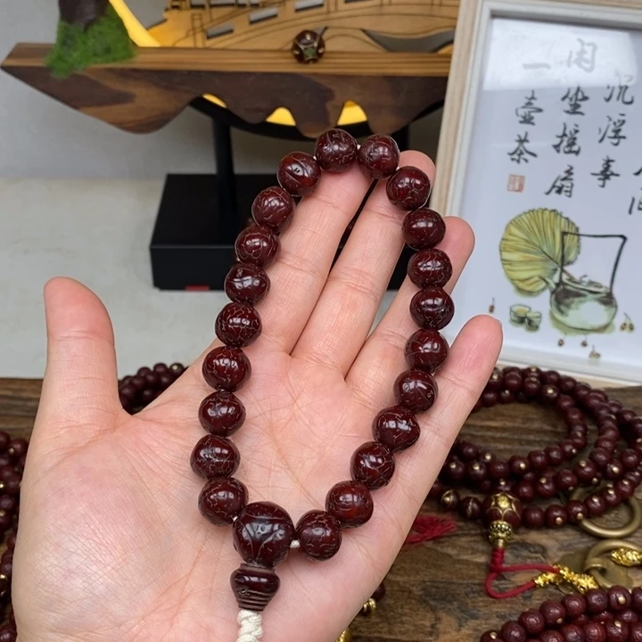 凤眼菩提吊坠12 素 手持