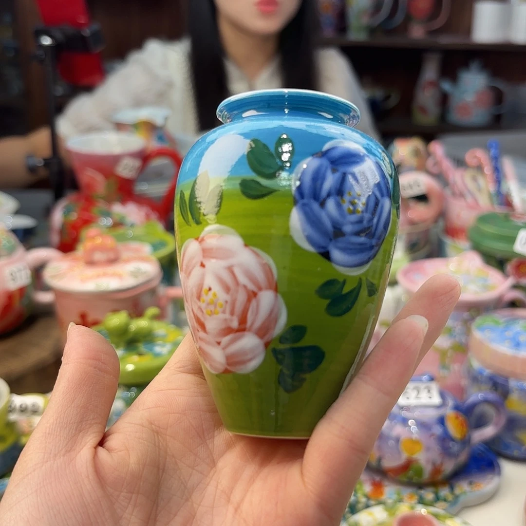 瓷片景德镇手绘高温釉下彩陶瓷茶具