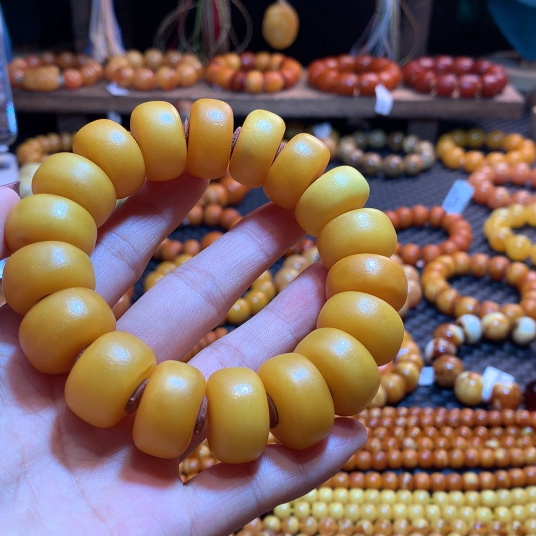 小***才琥珀未镶嵌手链蜜蜡