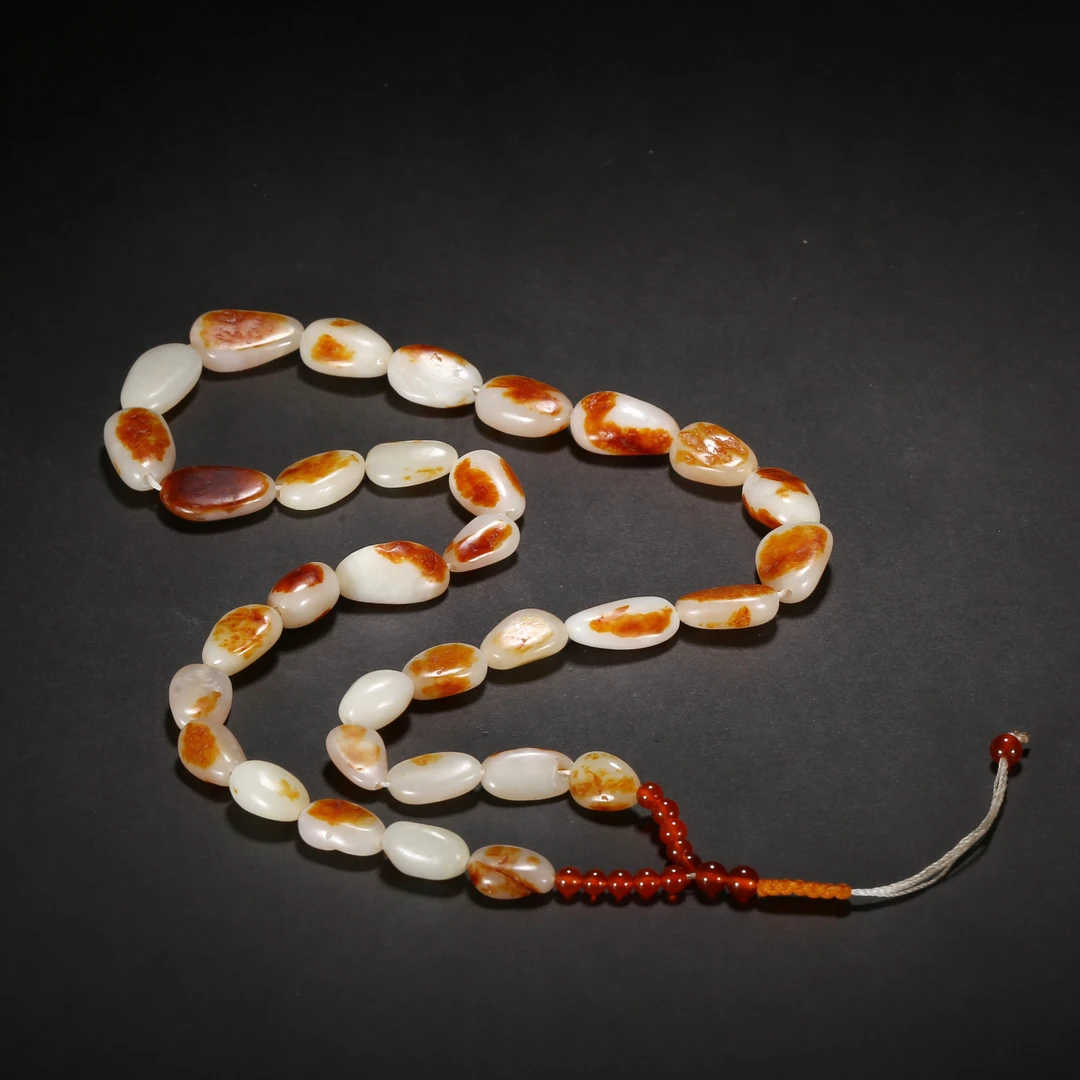 二十世纪*俏色白玉随形链/13JTY4023/和田玉【北京文博】