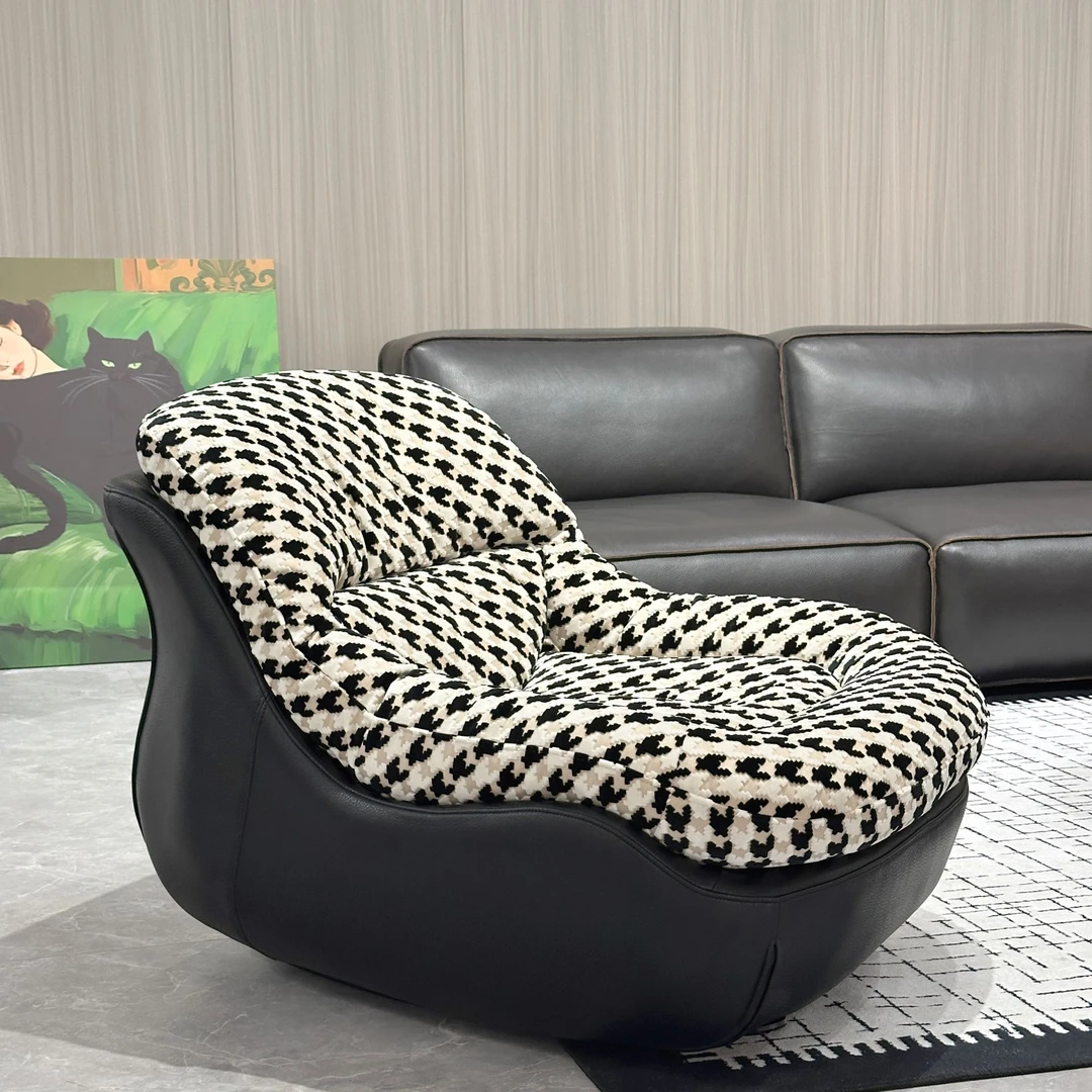 【糯云卷】简约中古北欧风舒服高档创意家用客厅阳台卧室休闲摇摇椅