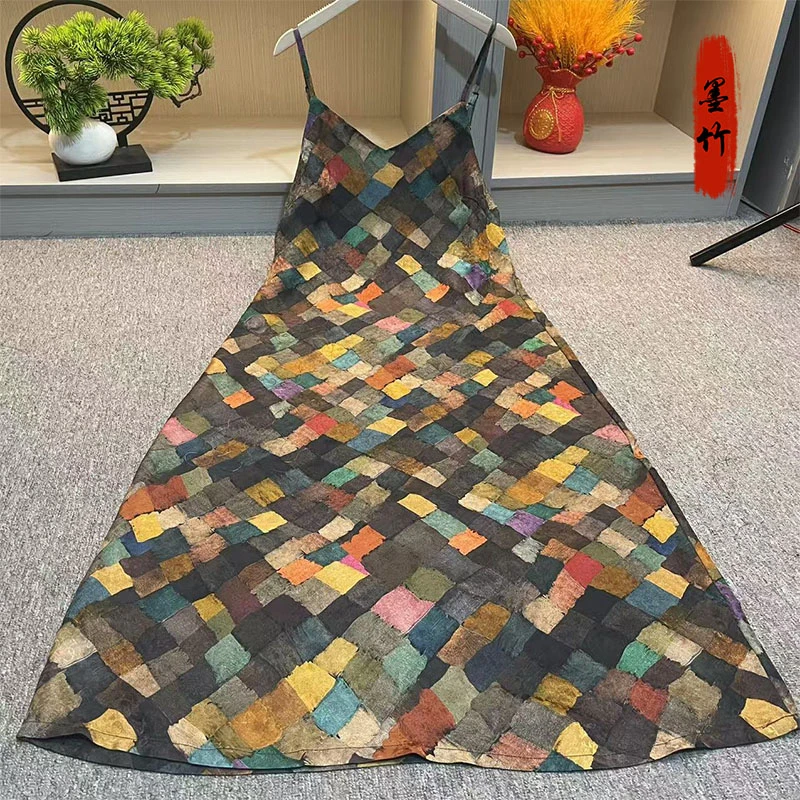 【70038】新中式中国风重工时尚宽松气质连衣裙中长款显瘦