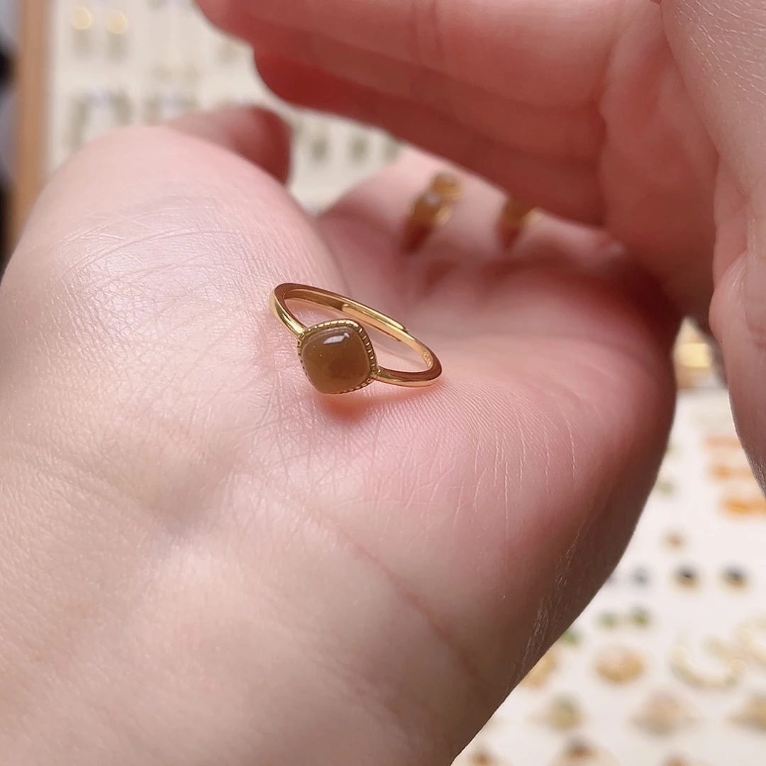 h***n和田玉银S925镶嵌戒指