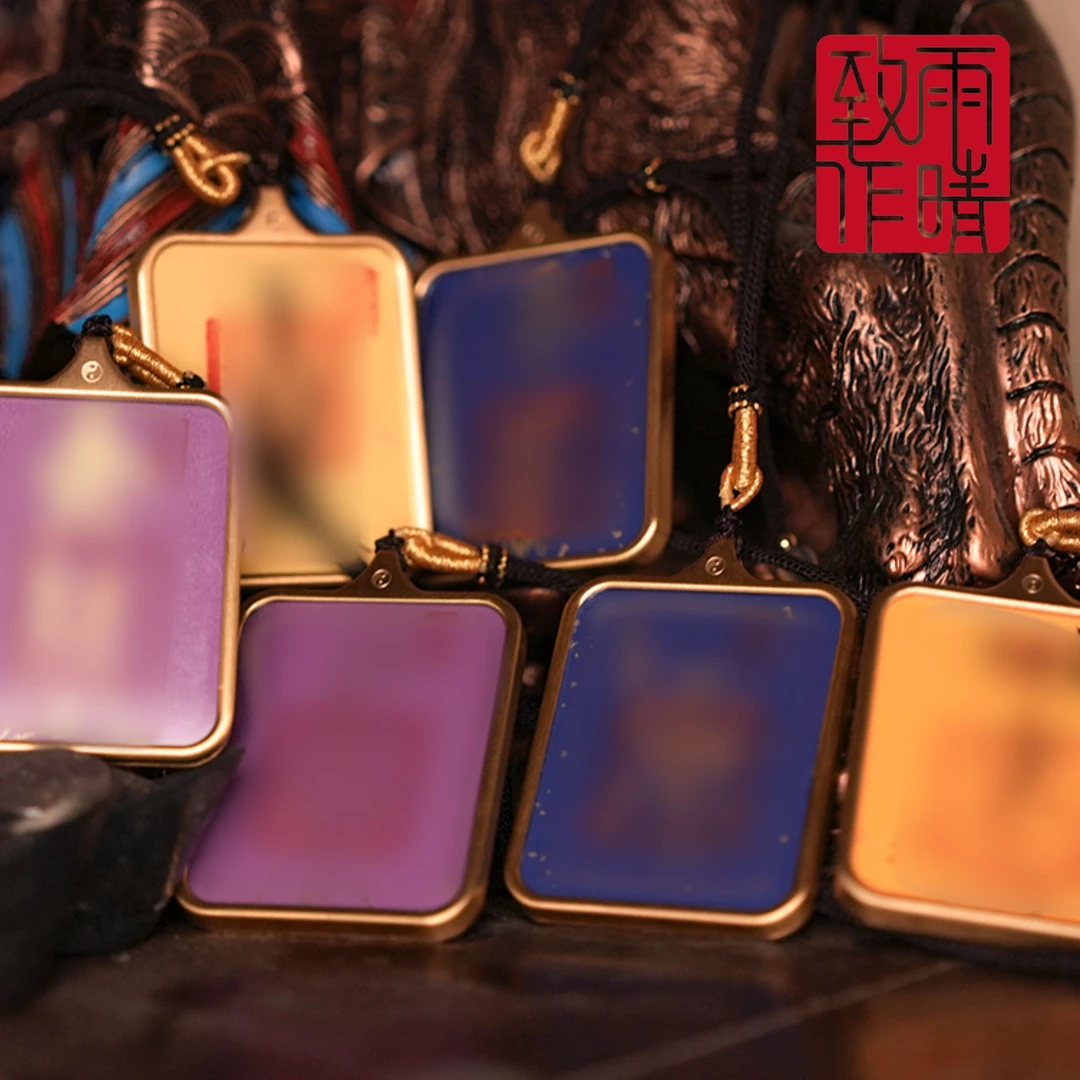 钛钢布艺吊坠 【师傅推荐】2026手绘福牌/手绘/饰品手工挂饰紫色