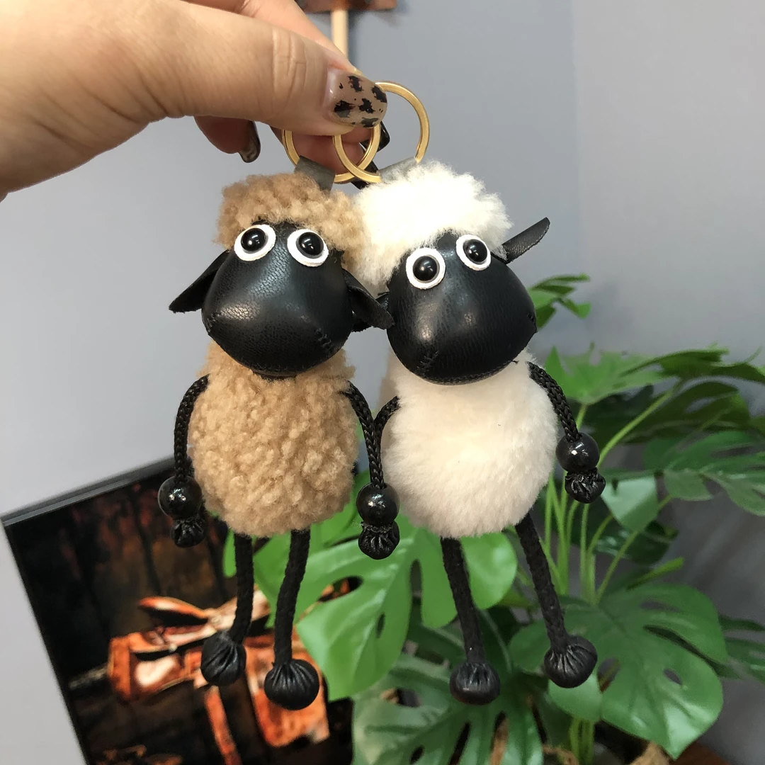【古道】羊毛玩偶小羊钥匙扣挂件