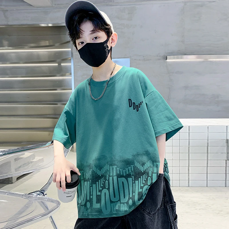 【100%纯棉】儿童T恤短袖2025年夏季新款中大童男童夏款男孩半袖潮T