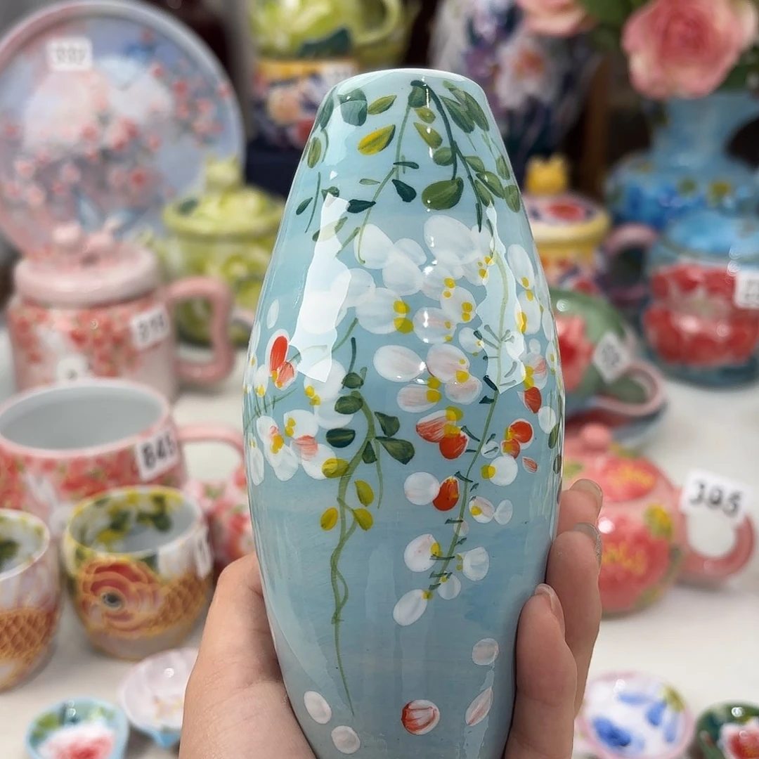 景德镇手绘高温釉下彩陶瓷茶具