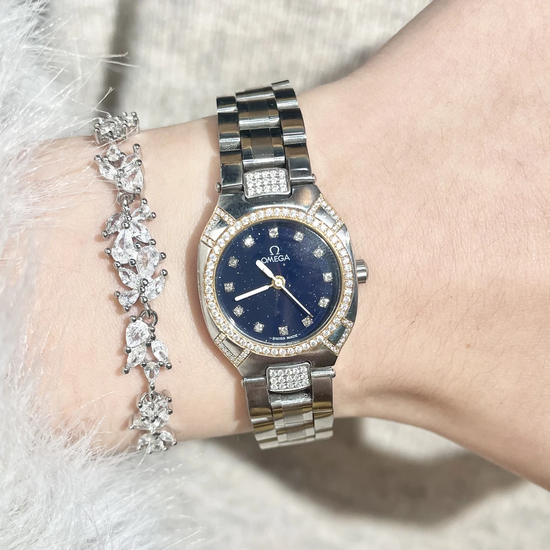 95新 Omega/欧米茄 海马/石英/女表/星空盘/OM1137