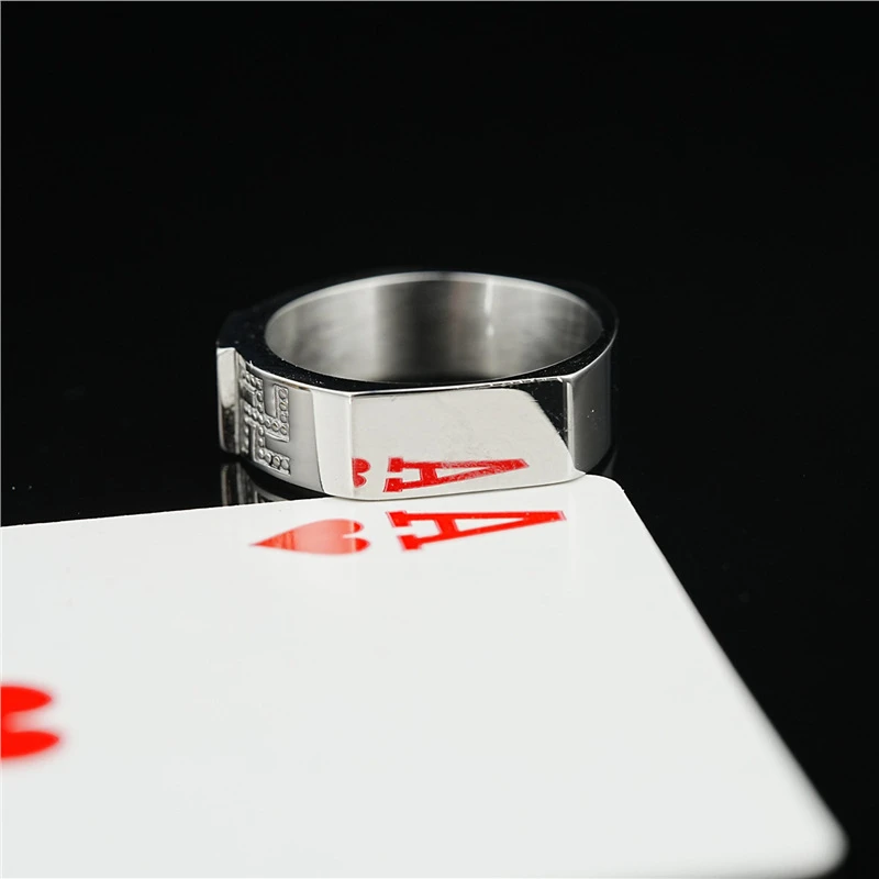 六边形男士高清反光看清扑克牌魔术道具指环