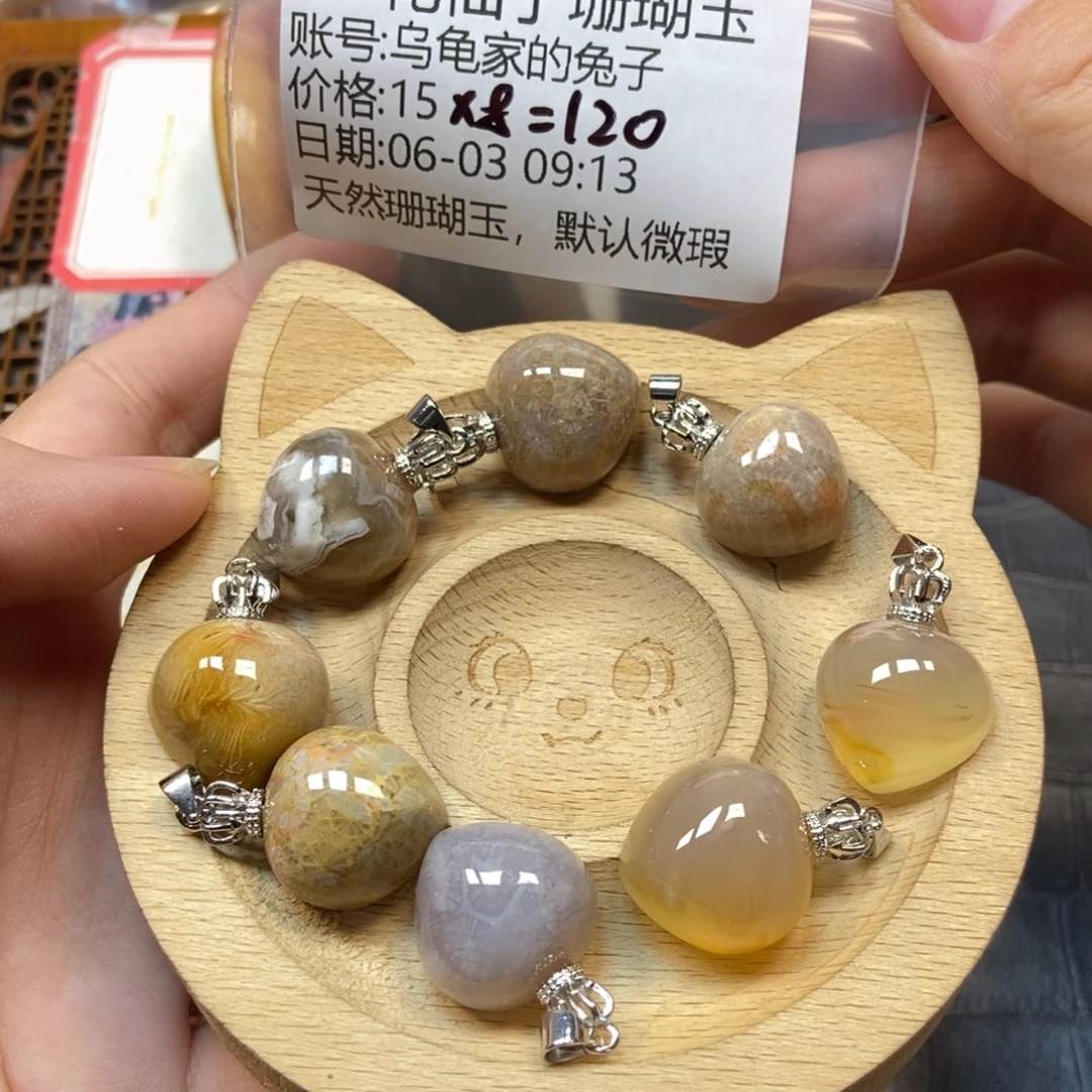 硅化珊瑚（珊瑚玉）手镯未镶嵌乌****子17
