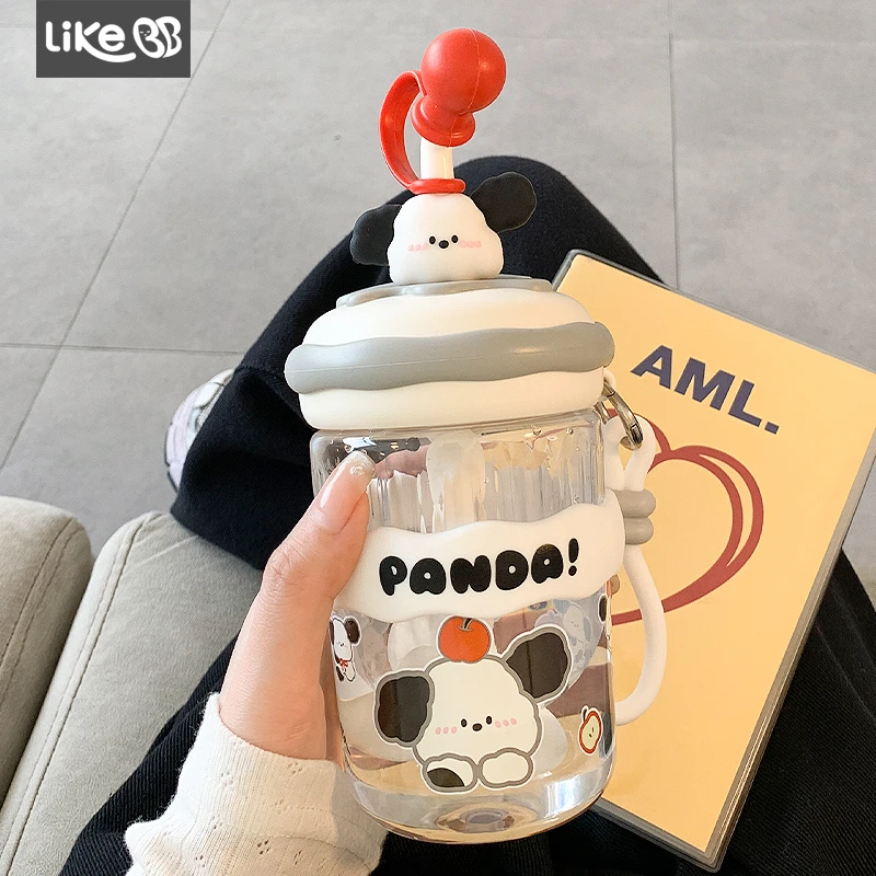 搅拌杯可爱水杯女生高颜值带吸管塑料杯夏天便携学生杯子2025新款