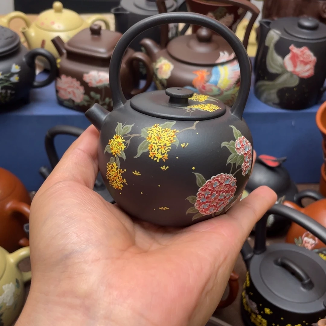 阳***暖紫泥茶杯紫砂茶壶200cc