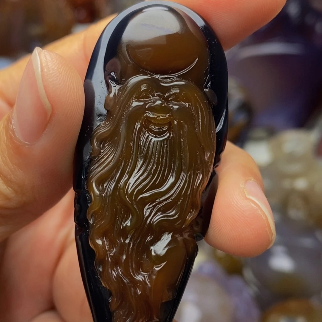 玛瑙/玉髓手把件未镶嵌