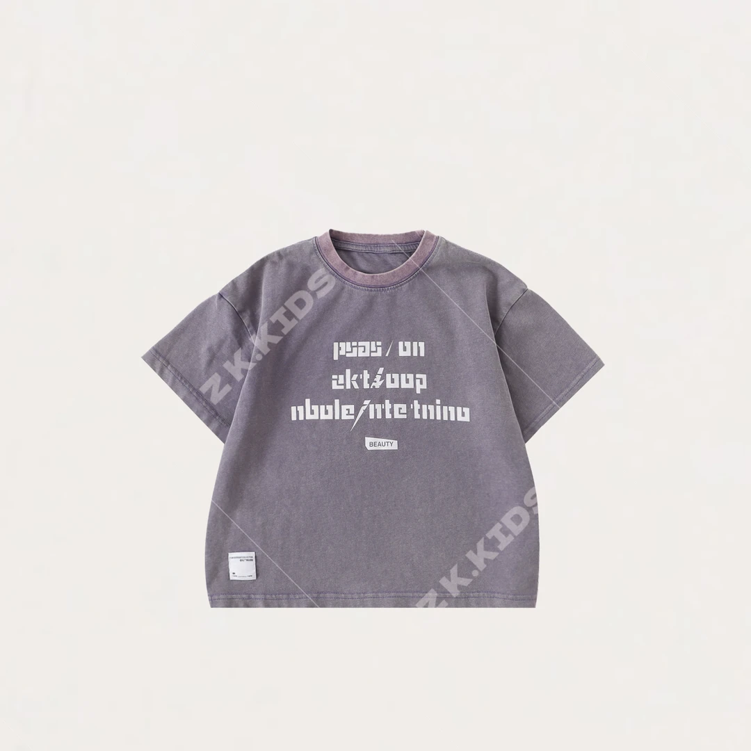 【Z＆K】夏季男童韩版重工高级质感透气吸汗运动T恤ZK-121302