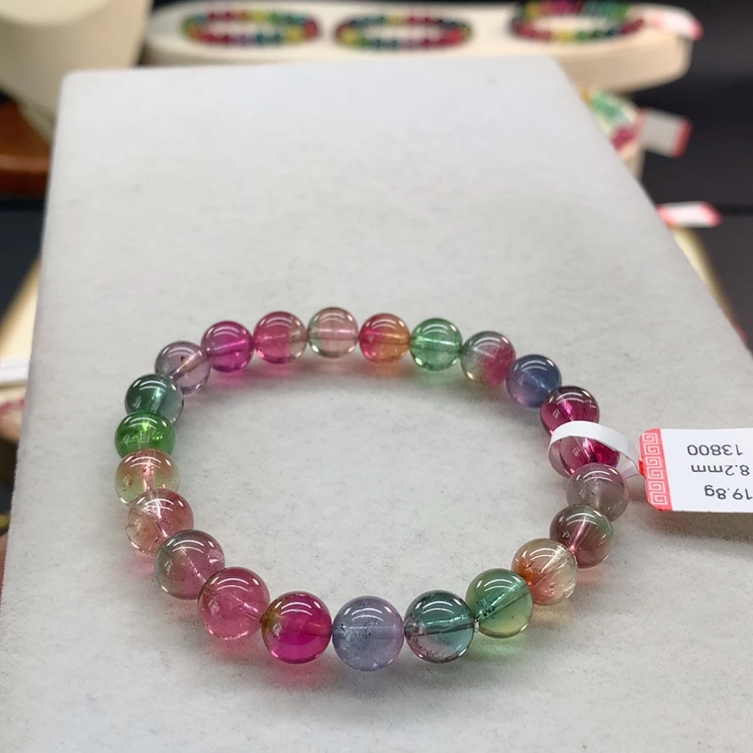【闪购商品】未镶嵌手链碧玺西瓜单圈8.2