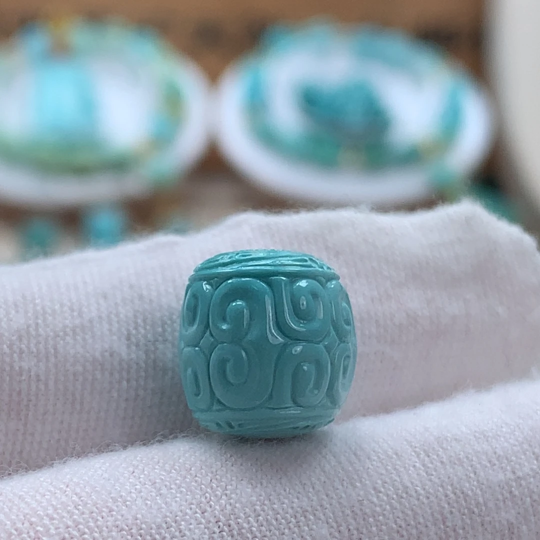 绿松石未镶嵌原矿绿松石回纹