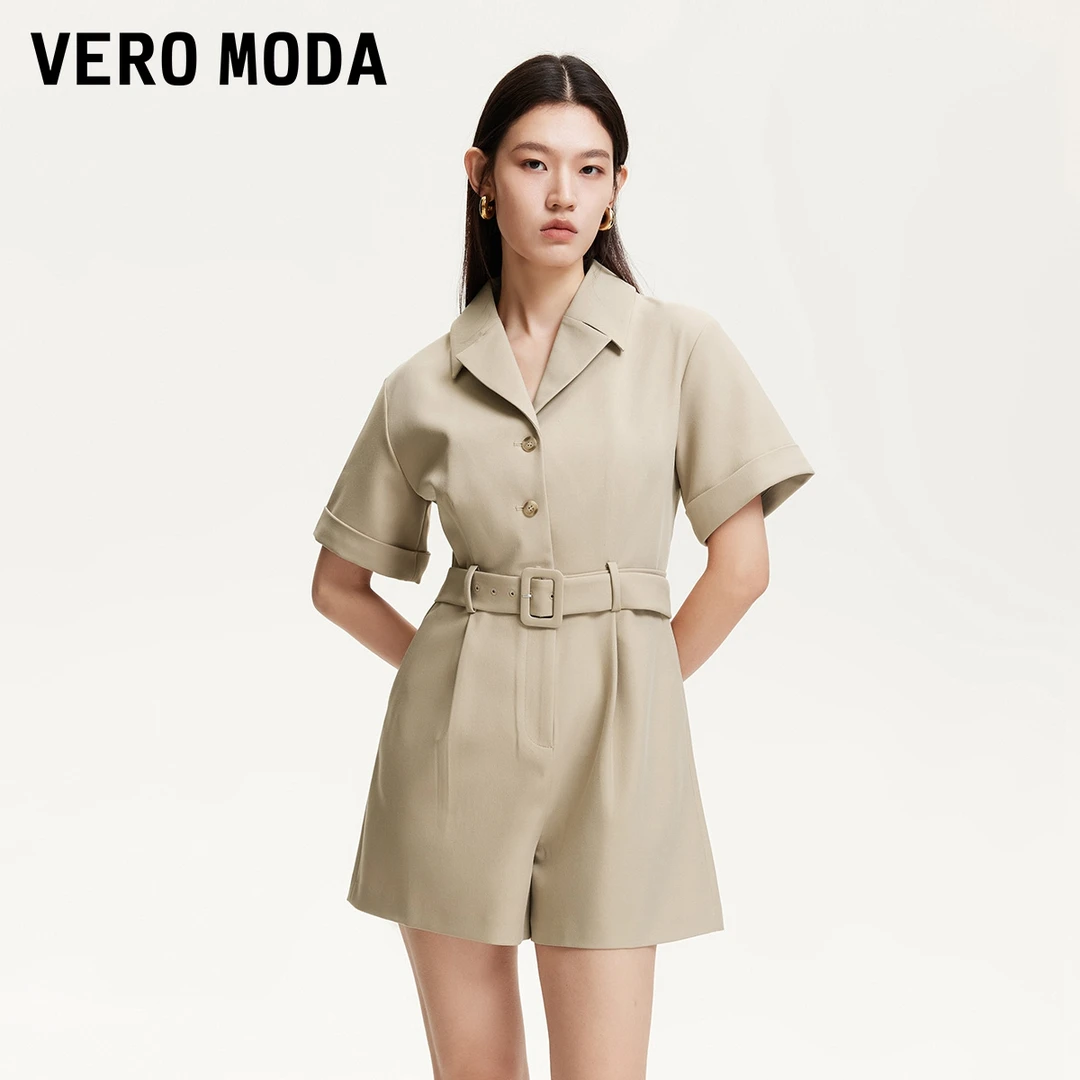 【粉丝专享】VEROMODA女翻领腰带设计双侧假口袋325178001