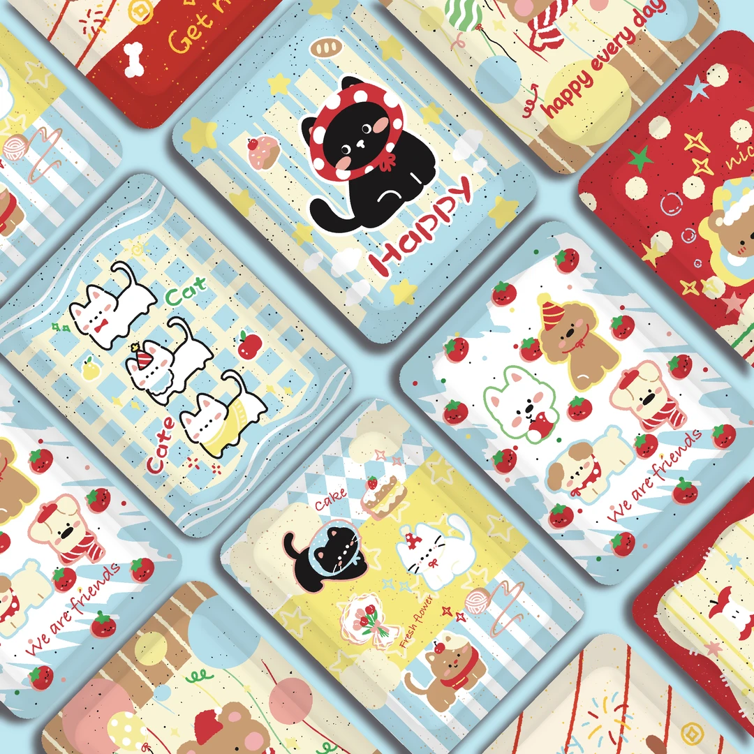 新款泼墨风卡通自发热暖宝宝贴防寒暖宫腰部防护缓解入冬优选暖贴