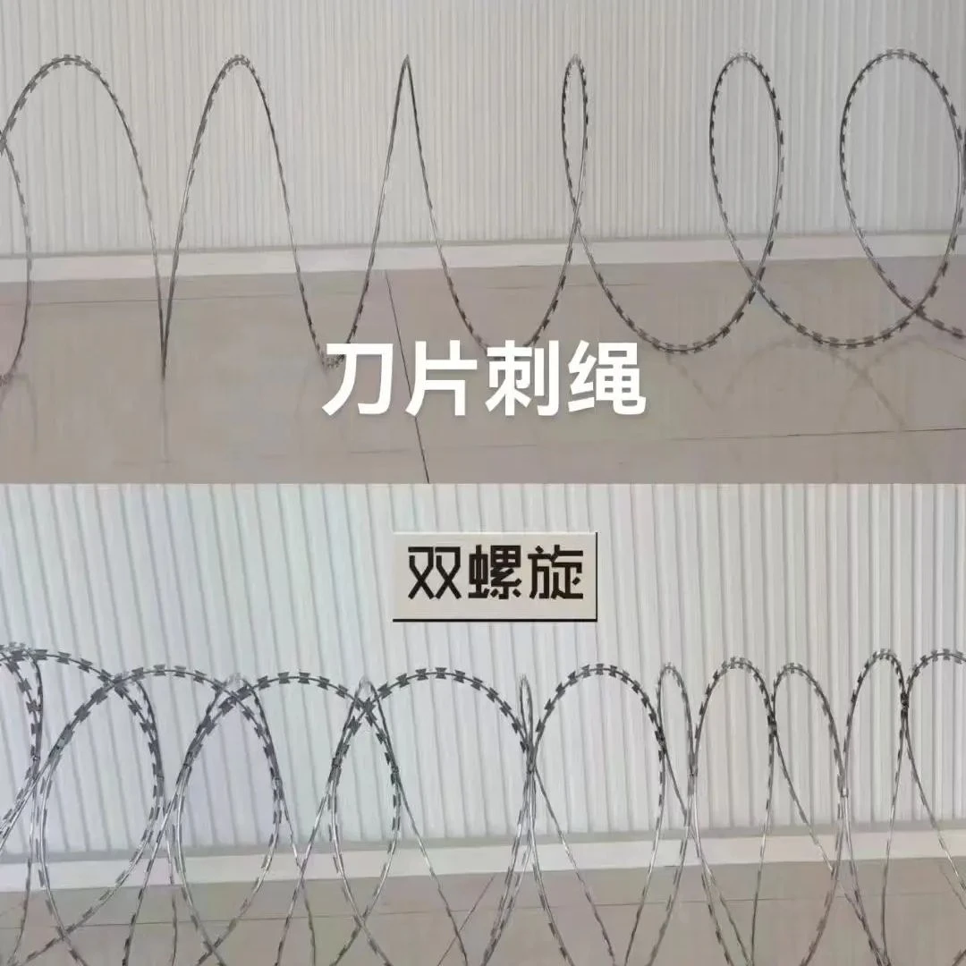 刀片刺绳防盗刺滚笼刺网防盗网防爬刺铁丝网防爬网带刺铁丝防护网