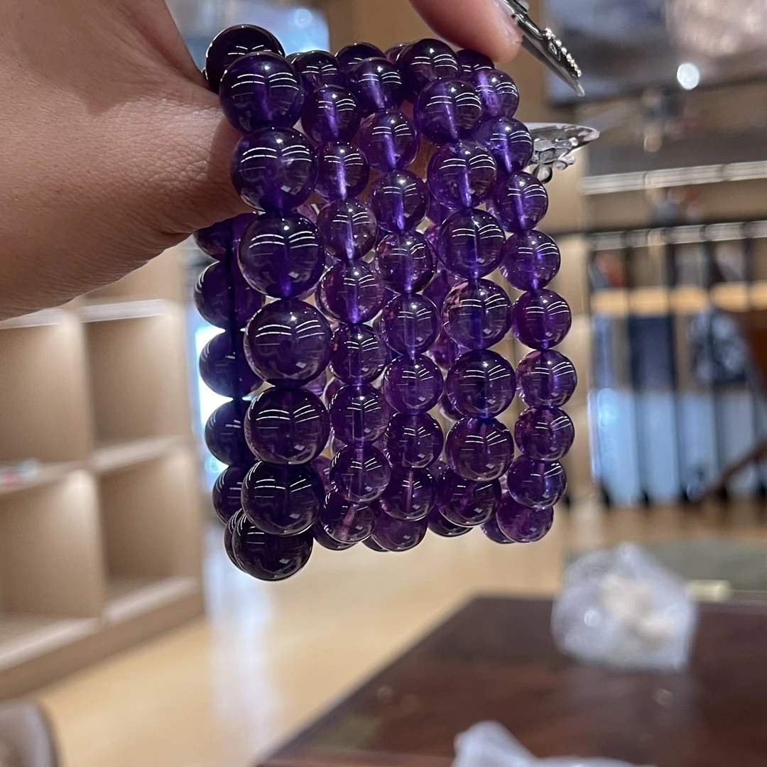 【梵东甄选】C012-乌拉圭天然紫水晶水晶手串手链-多样性发其一
