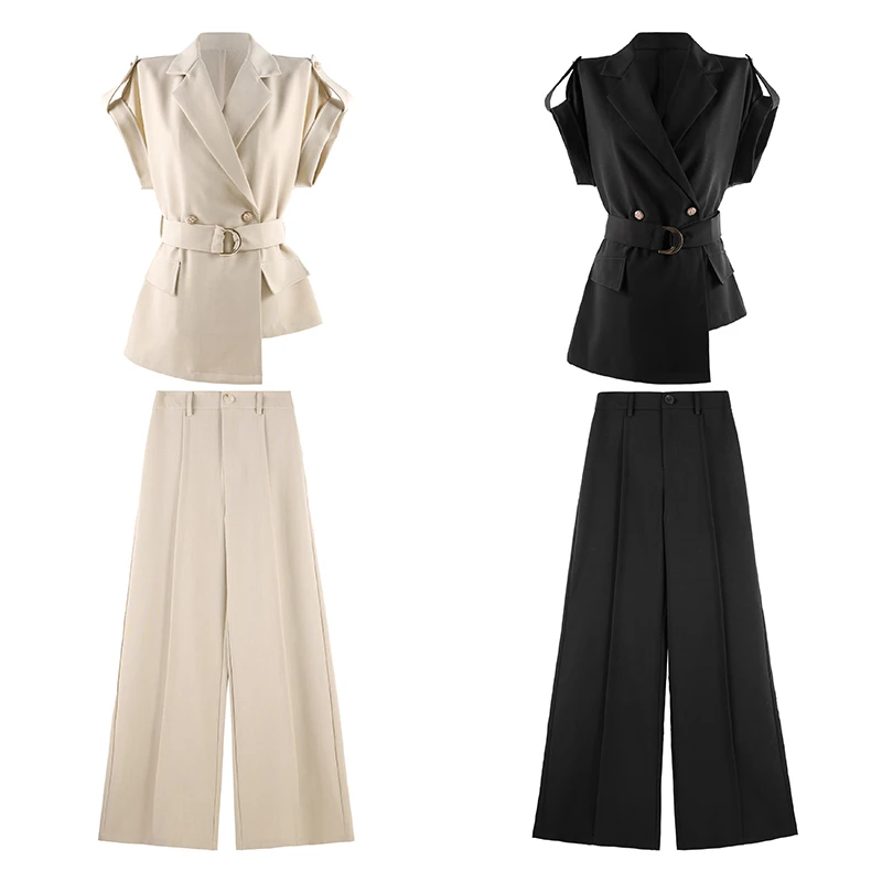 「思思」2025年夏季新款法式优雅收腰套装两件套SHBZW651784