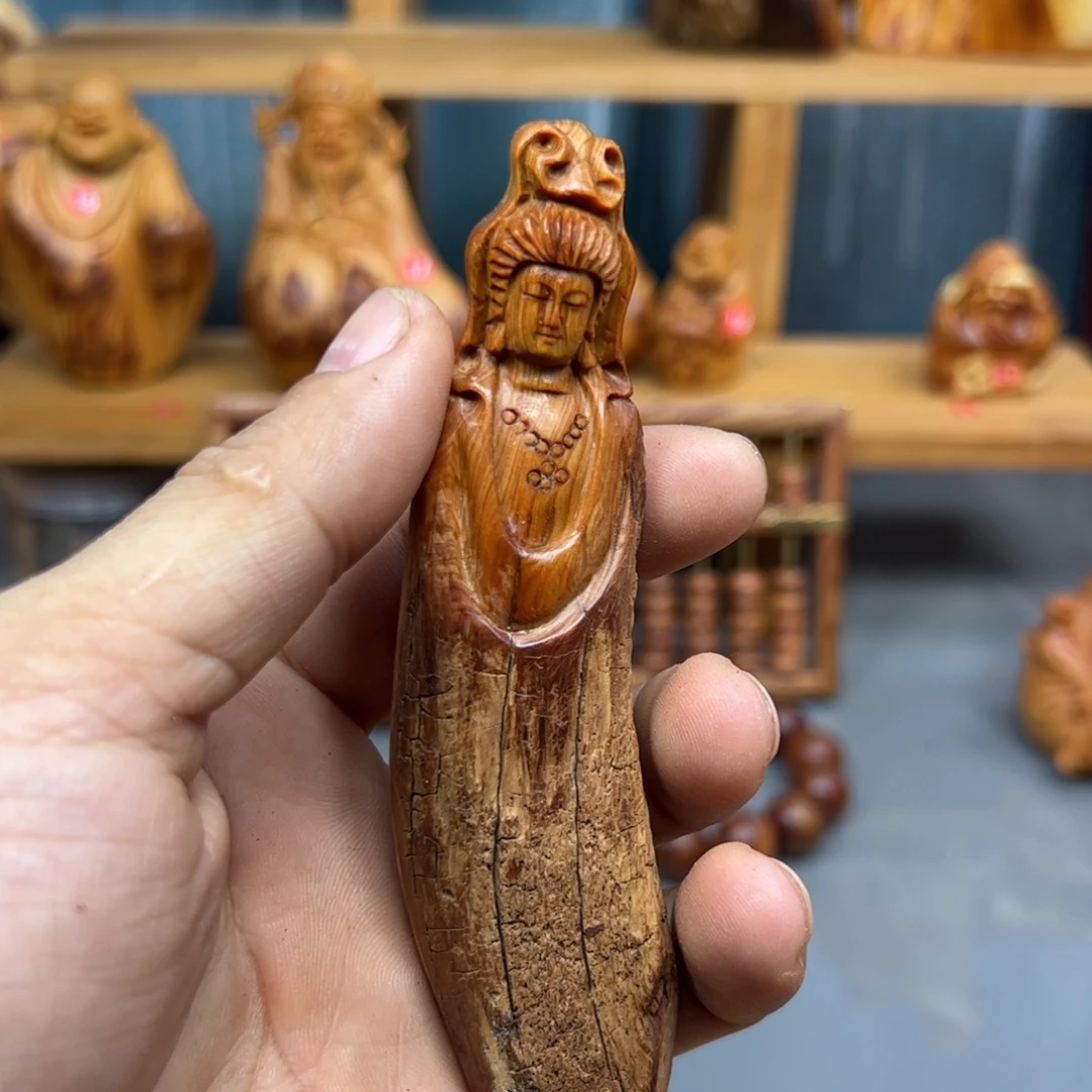 阿***丑木崖柏木摆件手把件