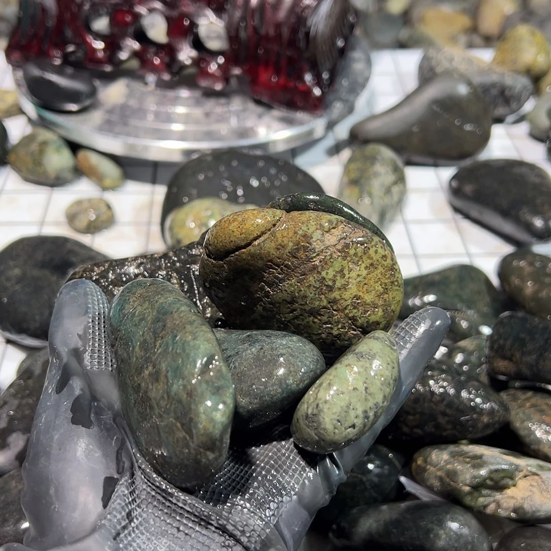 合金蛇纹石玉西藏藏玉药王石鸿****验