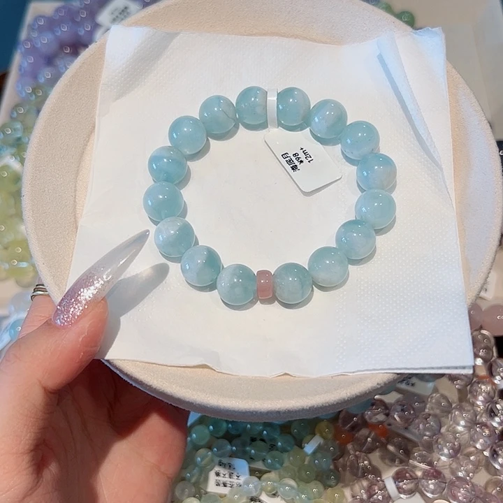 水晶手链未镶嵌海底月12m