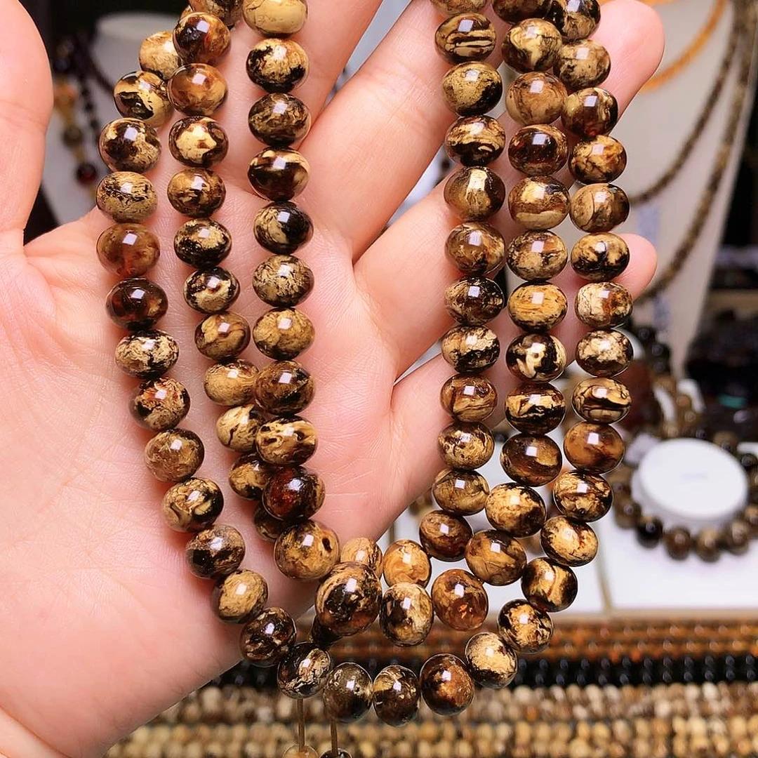 未镶嵌琥珀裸石9老黄花108嘎嘎满的老料