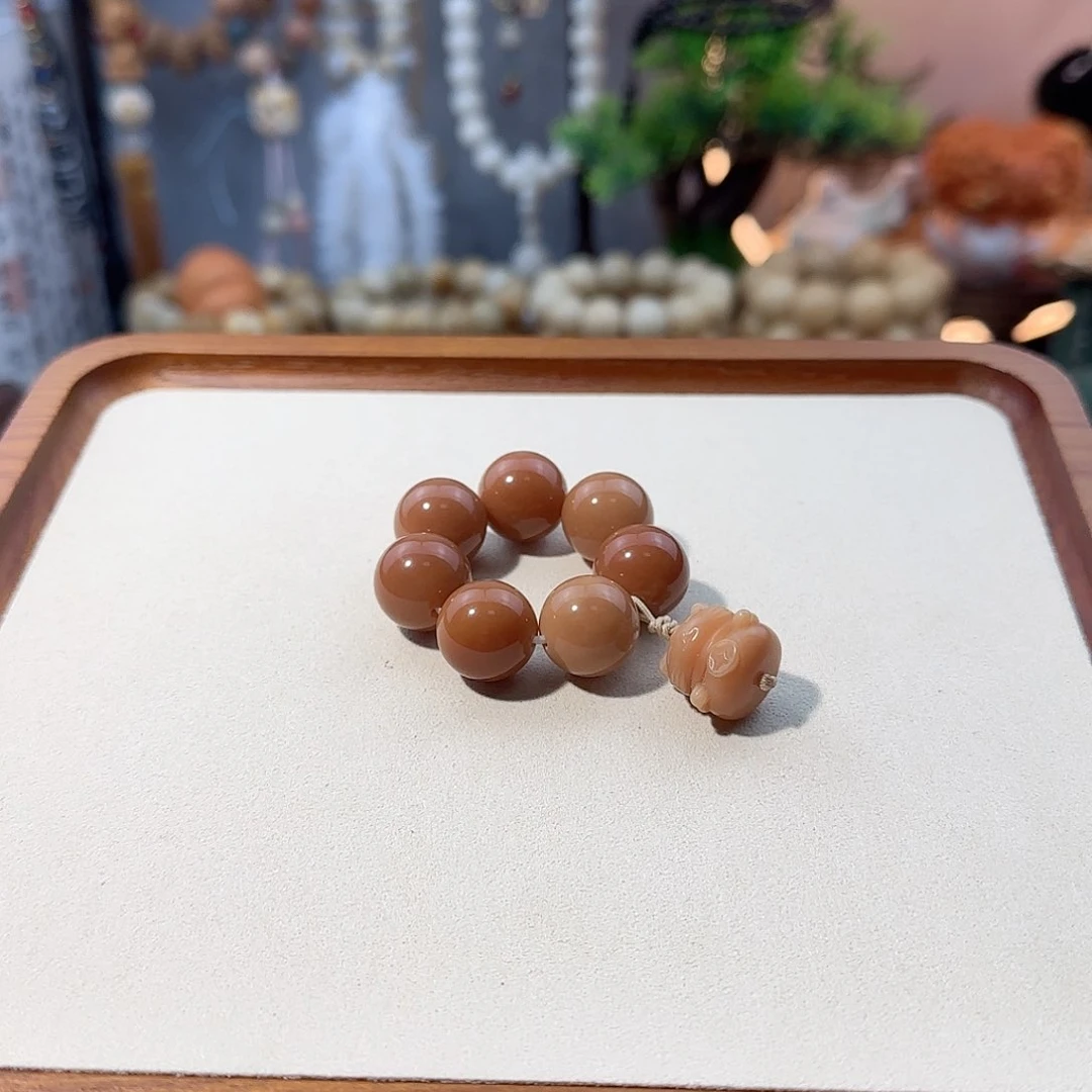 菩提根/象牙果吊坠麦丽素手捻设计款