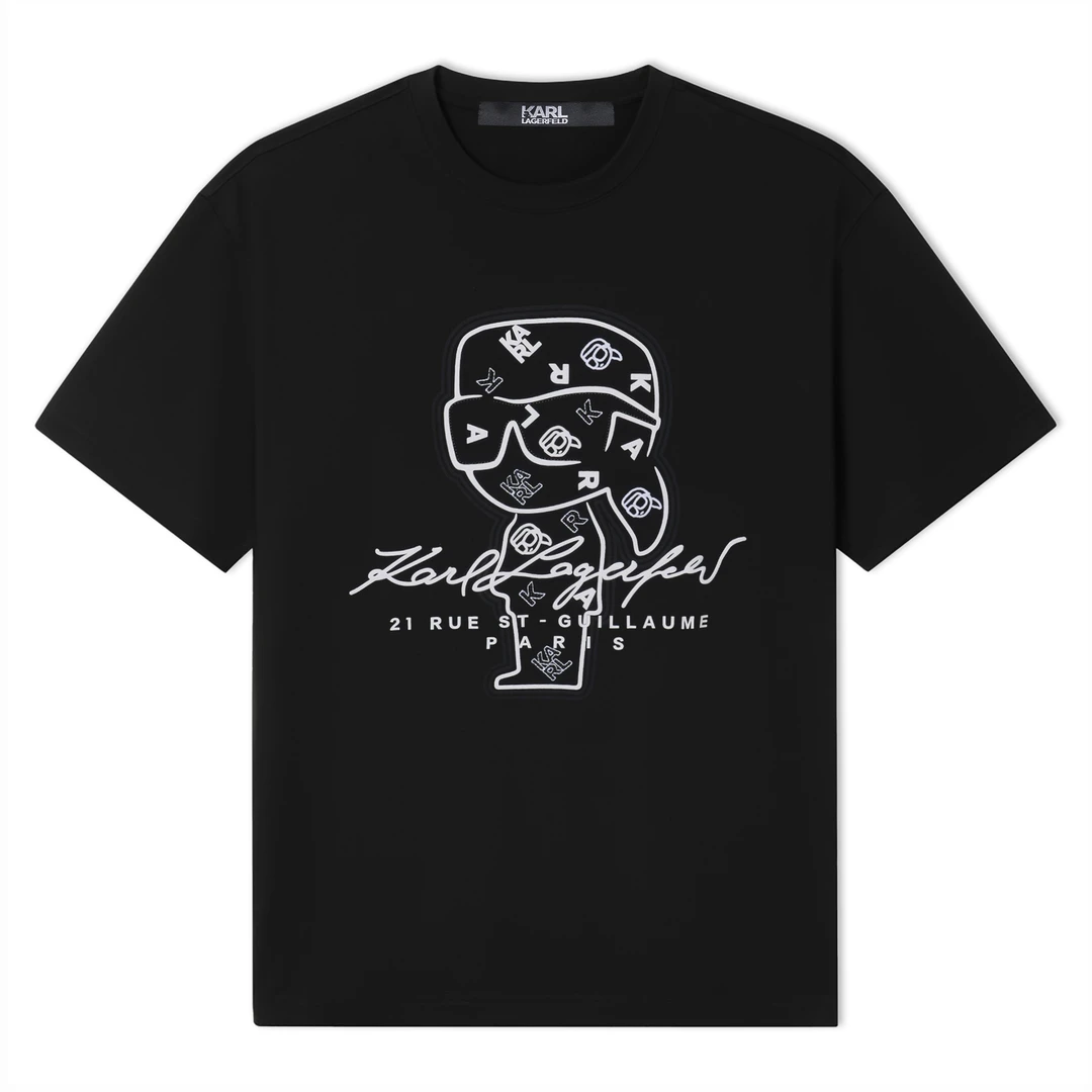KARL LAGERFELD卡尔拉格斐男夏胸口设计字母印花T恤1K1F40602870
