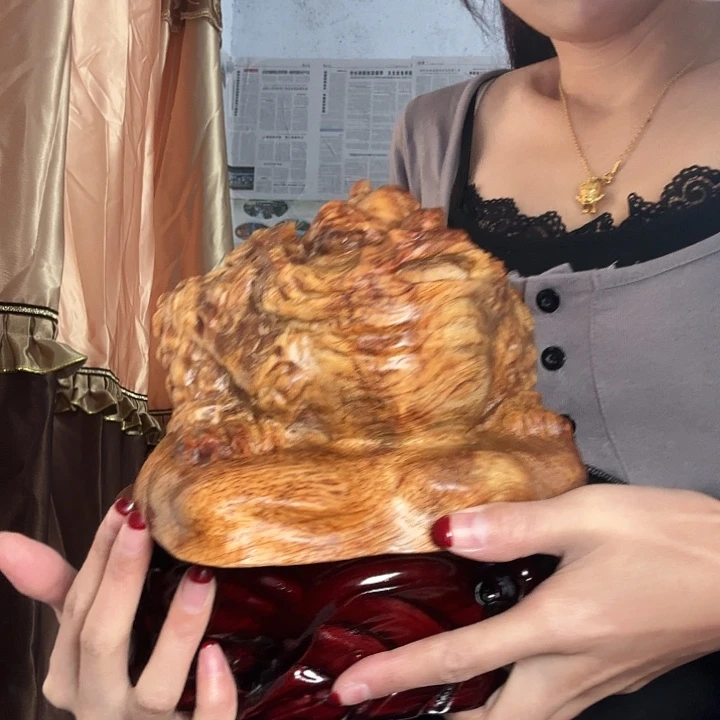 琥珀木陈年老料 摆件大金蟾