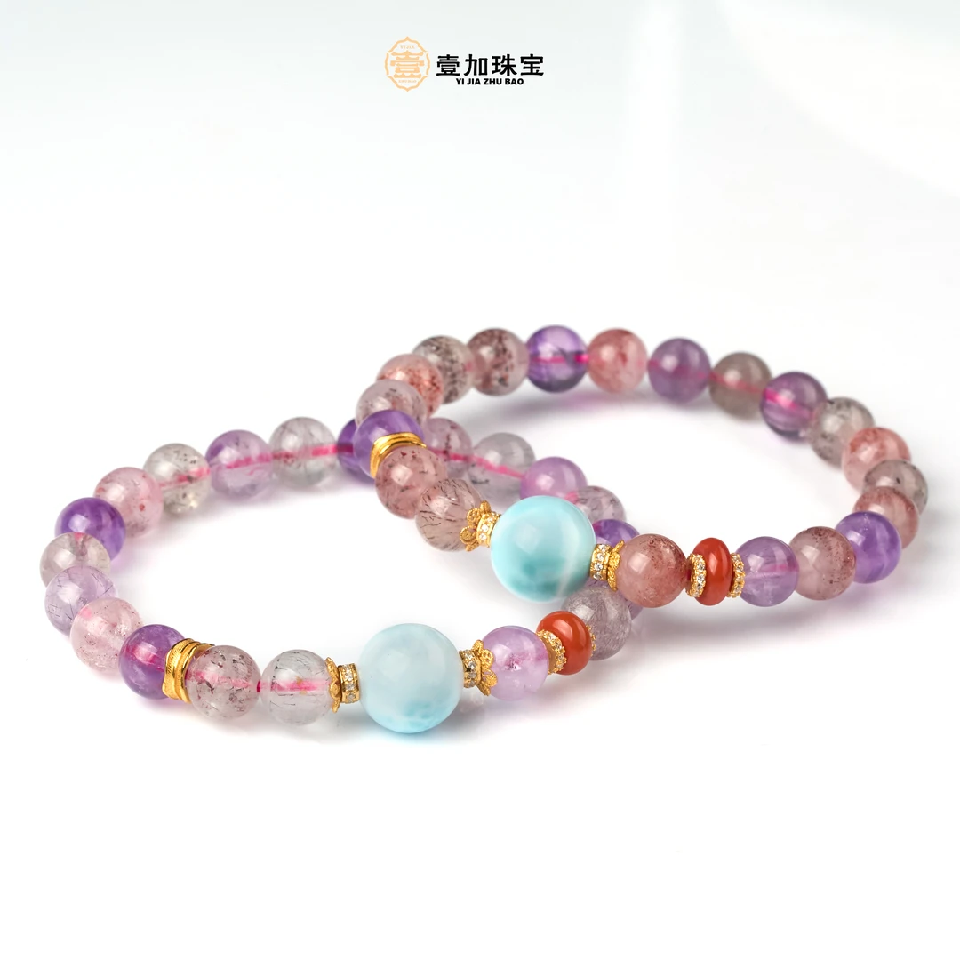 手工设计海纹石超七手串多样性发货发一9358m