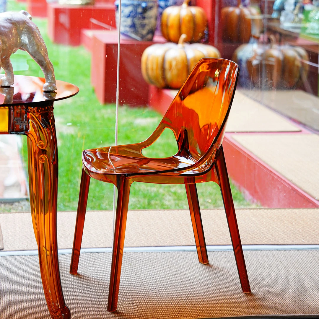 【本尼家】2025新款餐椅网红亚克力靠背椅子餐椅透明凳创意化妆凳