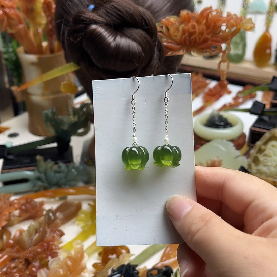 蛇纹石玉未镶嵌岫玉发簪哈***_