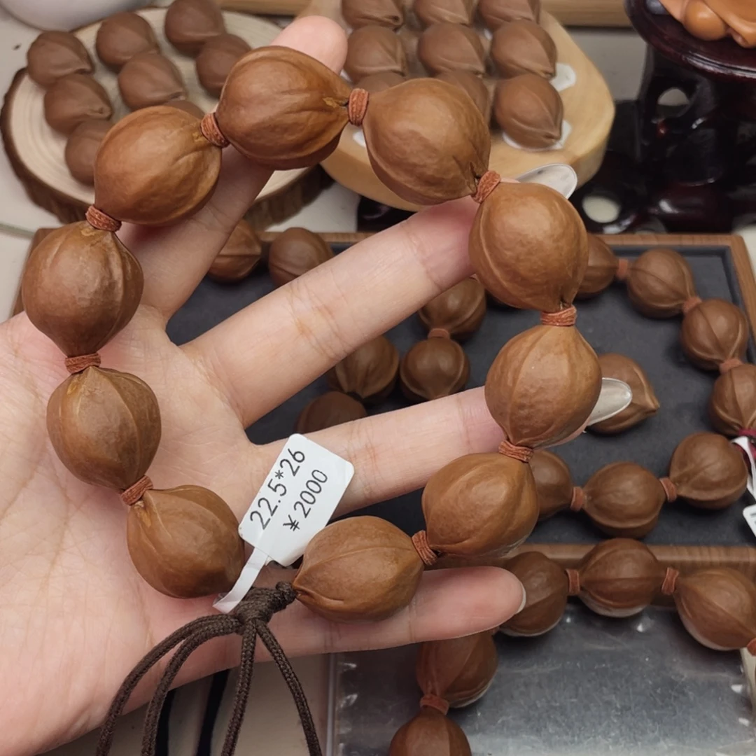 东***白手串/手链橄榄核22.526梅林铁核