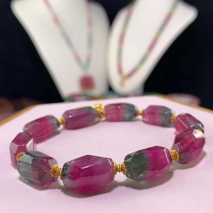 双色碧玺手链未镶嵌