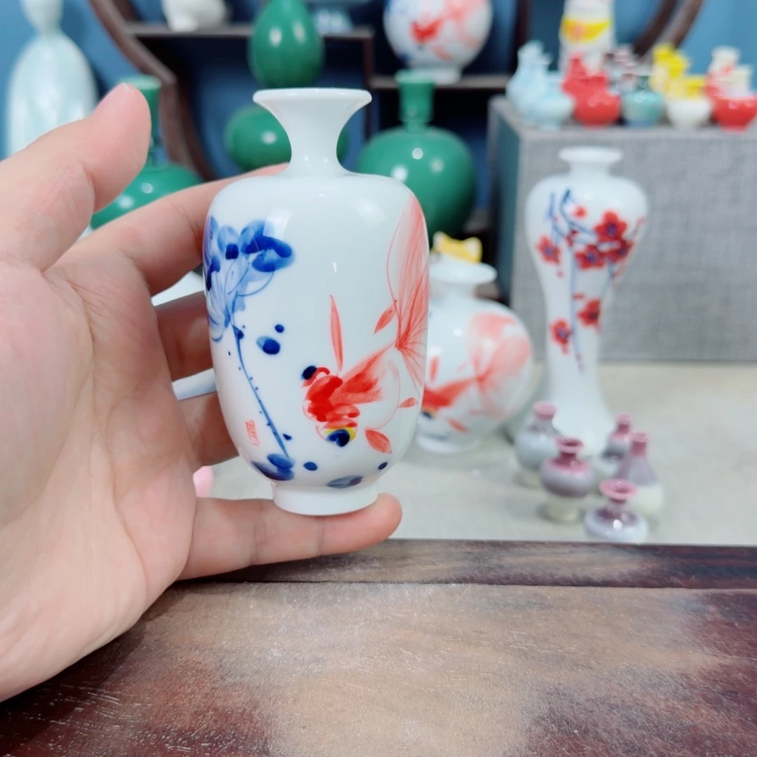 陶瓷手工小花器摆件