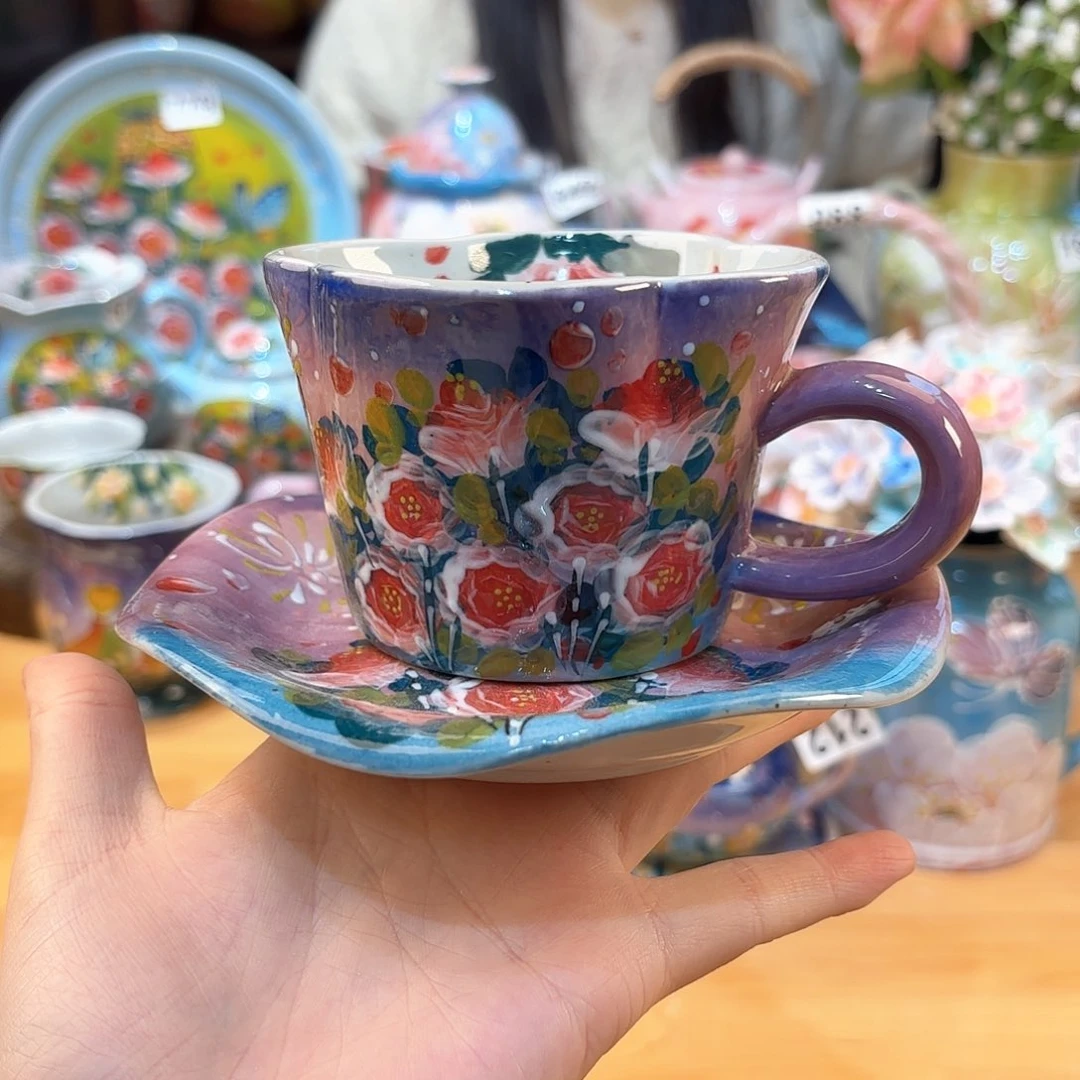 景德镇手绘高温釉下彩陶瓷茶具