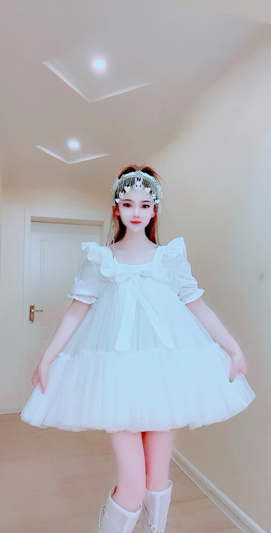 【面条仙仙】3442#高品质纱纱拼接蓬蓬连衣裙