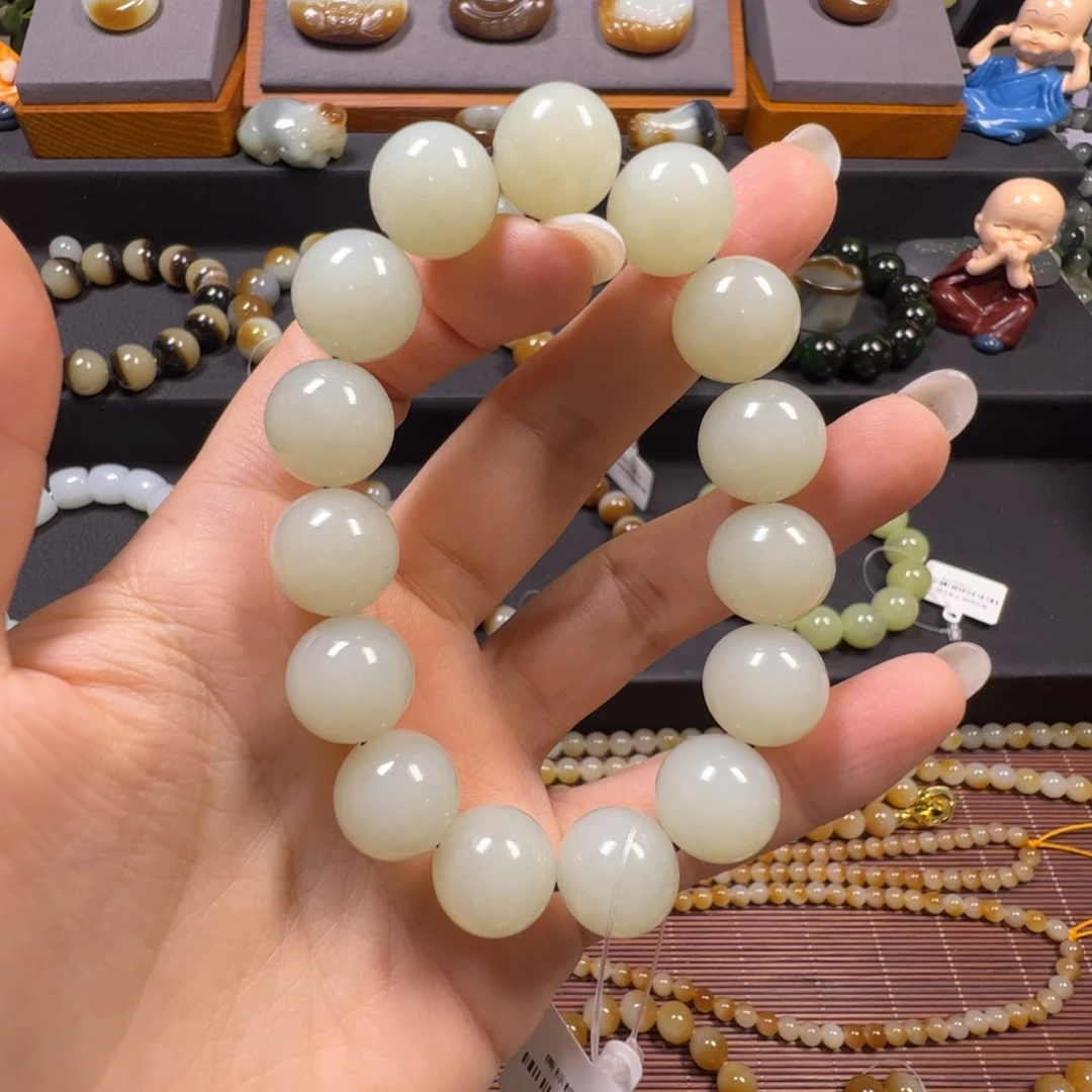 和田玉未镶嵌手链卡14