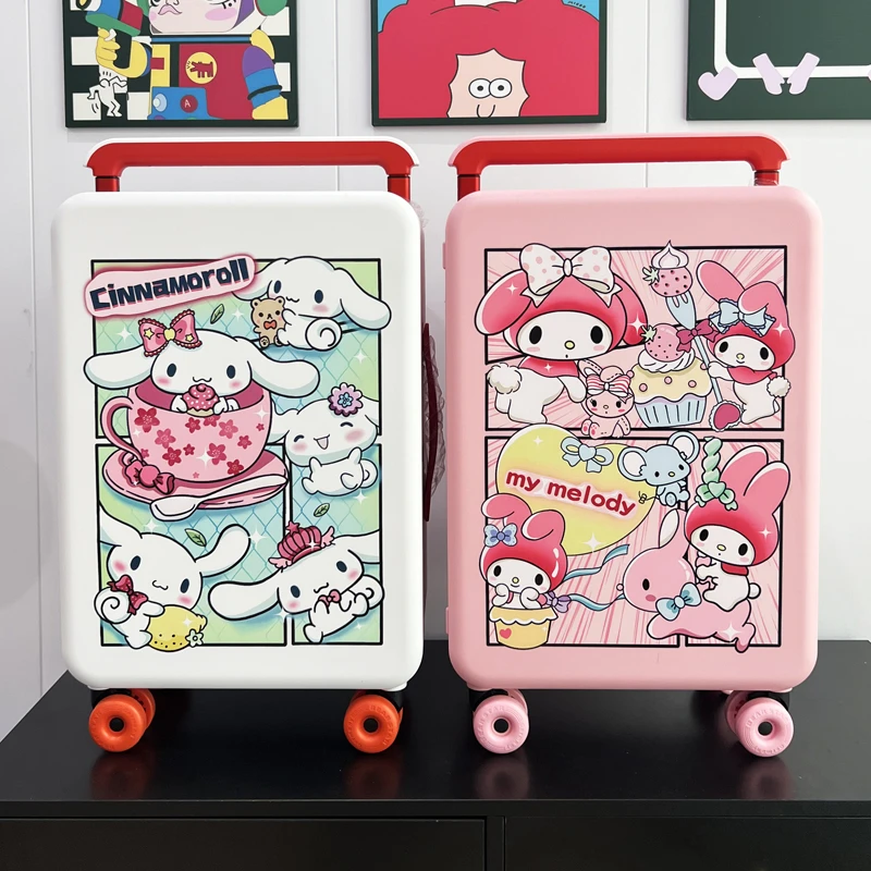 2025新款高端涂鸦中置行李箱联名款卡通皮箱20寸登机拉杆箱旅行箱