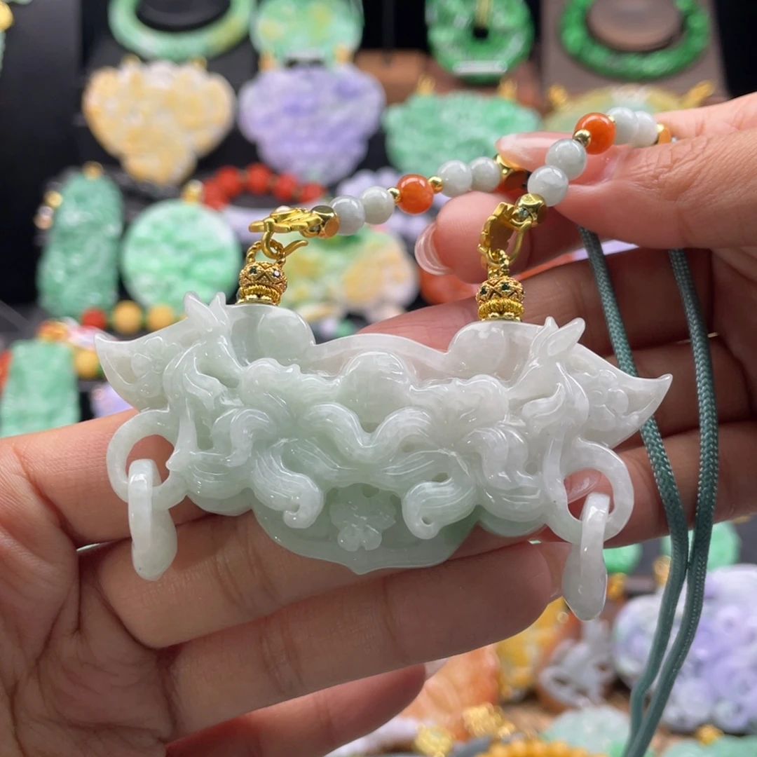 翡翠未镶嵌颈饰代编织