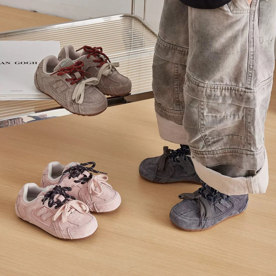 ABC儿童德训鞋2025新款秋季男童运动鞋软底女童复古休闲鞋阿甘鞋