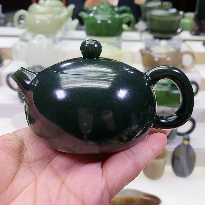 未镶嵌和田玉挂件茶壶150m l