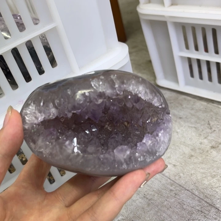 未镶嵌发饰水晶紫晶开口笑